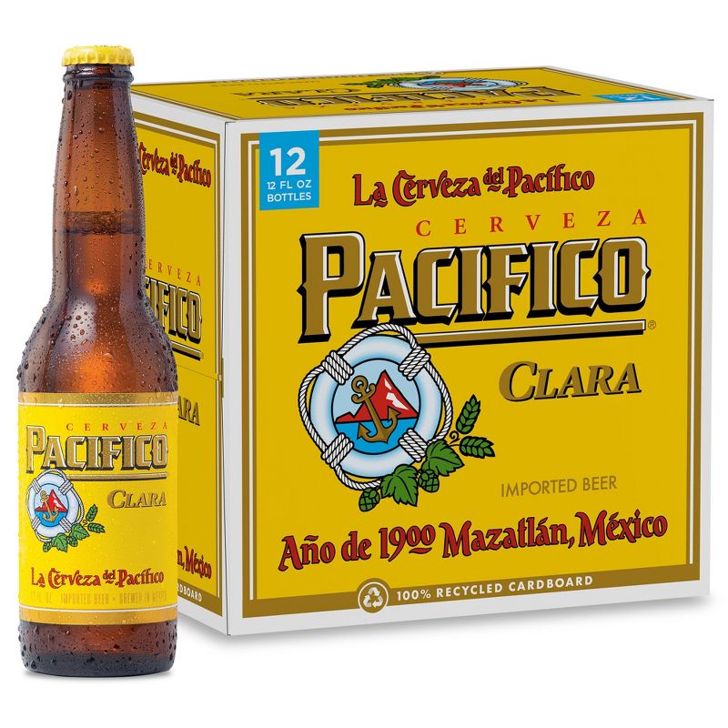 Pacifico Clara Lager Beer - 12pk/12 fl oz Bottles, 1 of 12