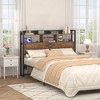 Aheaplus Storage Headboard with Led Lights & Charging Station - 3 of 4
