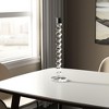 HomeRoots 14" Clear And Silver Geo Stacks Crystal Tabletop Taper Candlestick - 2 of 4