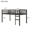 NicBex Non-Toxic Rubberwood Twin Size Loft Bed for Kids&Teens,Space-Saving Bed Platform with Guardrails,Strength Slats&Ladder,200lbs Max - 3 of 4