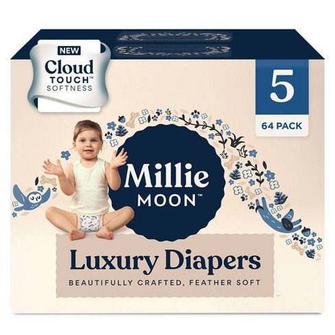 Millie Moon Luxury Diapers Size 5 - 64ct : Target