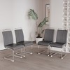 SKRAN Modern Dining Chairs,PU Faux Leather High Back Upholstered Side Chair for Dining Room Kitchen Vanity Patio Club Guest (Grey+PU Leather) - 4 of 4