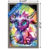Trends International Sheena Pike - Rainbowcorn - Lil DragonZ Framed Wall Poster Prints - 3 of 4