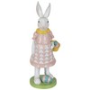 Northlight Girl Bunny with Easter Basket Outdoor Garden Statue - 12" - 3 of 4