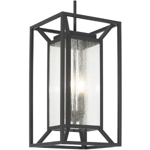 Minka Lavery Modern Outdoor Hanging Light Fixture Sand Coal Damp Rated 22" Clear Seeded Glass for Post Exterior Porch Yard Patio - 1 of 4