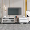 SeaCamel 80'' TV Modern Media Console - Double Storage Entertainment Center with Drop Down Door - 2 of 4