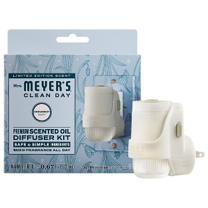 Mrs. Meyer's Clean Day Premium Scented Oil Air Freshener Starter Kits - Snow Drop - 1 Warmer and 1 Refill - 0.67 fl oz - 1 of 4