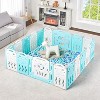 AMERLIFE Baby Playpen, Upgraded Portable Foldable Baby Fence with Game Panel and Safety Gate - 2 of 4