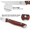 imarku Steak Knives, Serrated Steak knives Set of 6, Japanese HC Steel Knife Set, Premium Serrated Carbon Stainless Steel 9 Inches Steak Knife, Silver - 3 of 4