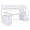 NicBex Full/Twin Size Loft Bed with Desk & Storage Staircase,Wooden Loft Bed Featuring Shelves,Drawers & Study Space,Full Loft Bed for Kids,Teens - 2 of 4