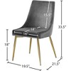 Meridian Furniture,Karina Velvet Dining Chair, Set of 2 - 4 of 4