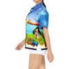 LA LEELA Hawaiian Shirts Womens Casual Summer Beach Party Blouses Short Sleeve Tropical Vacation Tops Dress Shirts Tank Top Women - 3 of 4