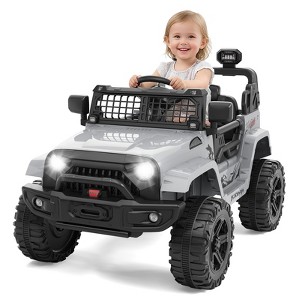 12V Kids Ride on Truck, 3 Speeds Electric Ride on Car with Parent Remote Control, Headlight, Music, Ride on Vehicle Toy for Kids Aged 3-8 - 1 of 4