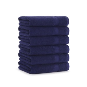 Arkwright True Color Bath Towels - (Pack of 6) Lightweight Absorbent Bathroom Towel, Quick Dry Linen, 25 x 52 in - 1 of 4