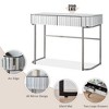 CAVINAS 39" Makeup Organizer Stainless Steel Base Bedroom Furniture Modern Small Vanity Mirror Vanity Table for Bedroom - 4 of 4