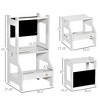 TopCompy 2 in 1 Toddler Step Stool Standing Tower with Chalkboard Safety Rail for Kids Kitchen Bathroom Bedroom Home, Offwhite, 22.8"*20.9"*5.5" - 3 of 4