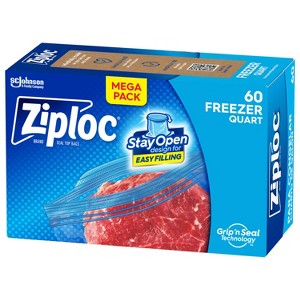 Ziploc Freezer Quart Bags - 1 of 4