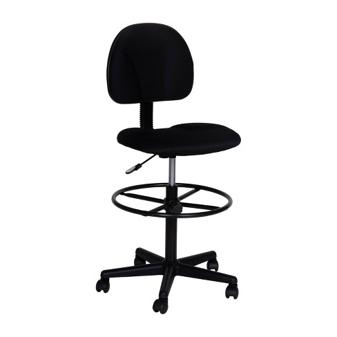 Flash Furniture Black Fabric Drafting Chair Cylinders 22.5 27 H or 26 30.5 H