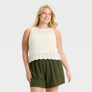 Women's Sweater Tank Top - Ava & Viv™ - 1 of 3