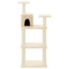 vidaXL Cat Tree Cream Engineered wood, plush, sisal 46.7 in tall - 3 of 4