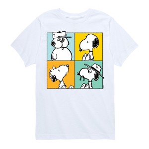 Boys' - Peanuts - Snoopy Siblings Grid Short Sleeve Graphic T-Shirt - 1 of 4