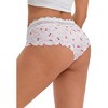 INSPIRE CHIC Women's Ice Silk Lace Trim Mid-Waisted Hip-Lifting Full Coverage No Trace Breathable Panties - 2 of 4
