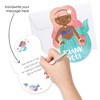 Big Dot of Happiness Mermaid Thank You Cards with Envelopes, Flat Mermaid Birthday Party Blank Thank You Note Cards, Set of 12 - 2 of 4