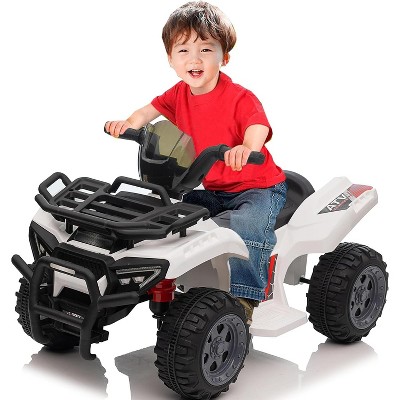 6V Kids ATV Ride-On Toy, 1.8MPH Max, Spring Suspension for Ages 1.5-4Y, 55LBS Capacity w/Music & Durable Wheels