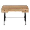 NicBex 48" Transitional Computer Desk with 3 Storage Drawers Wood-Look & Black Metal Legs for Home Office, Laptop/Work - 2 of 4