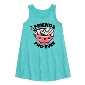 Girls' - Instant Message - Friends Pho Ever 1 Graphic Sleeveless Aline Dress - 1 of 4