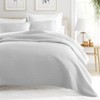 FIONECA Ultra Soft Microfiber Polyester Blend Striped Quilted All Season Quilt Set with Matching Pillow Shams Versatile Decor Friendly White - 2 of 4
