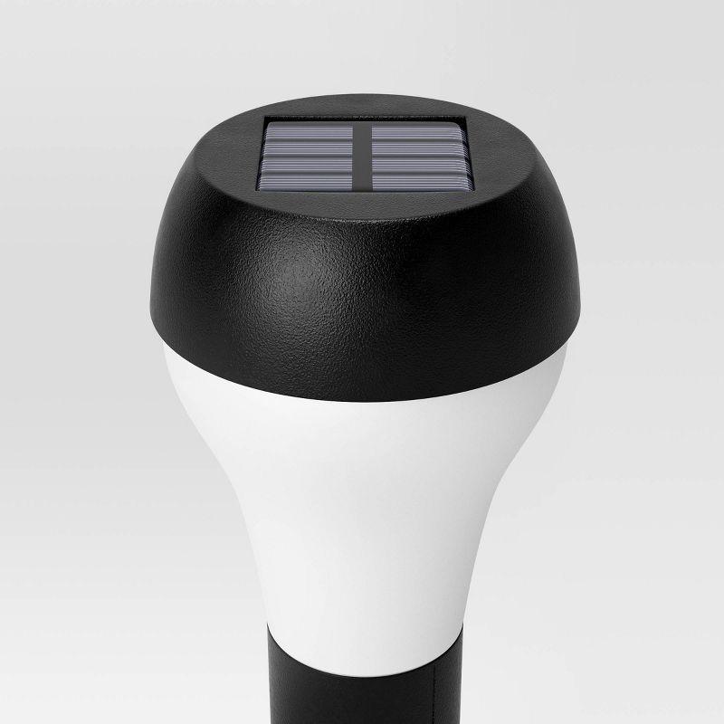 6pk Round Solar LED Outdoor Path Lights Matte Black - Room Essentials&#8482;, 4 of 5