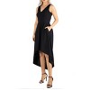 24seven Comfort Apparel Womens Sleeveless High Low Dress - 2 of 4