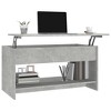 vidaXL Modern Coffee Table with Storage - Engineered Wood - Concrete Gray Finish - Rectangular Shape - Home Furniture - 40.2"x19.7"x20.7" Dimensions - 3 of 4