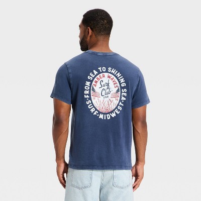 Мужские футболки Goodfellow & Co Men's Short Sleeve 4th of July Summer Graphic T-Shirt - Goodfellow & Co™ Navy Blue L — фото 2