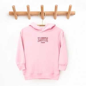 The Juniper Shop Embroidered Varsity Love Vibes Toddler Graphic Hoodie - 1 of 3