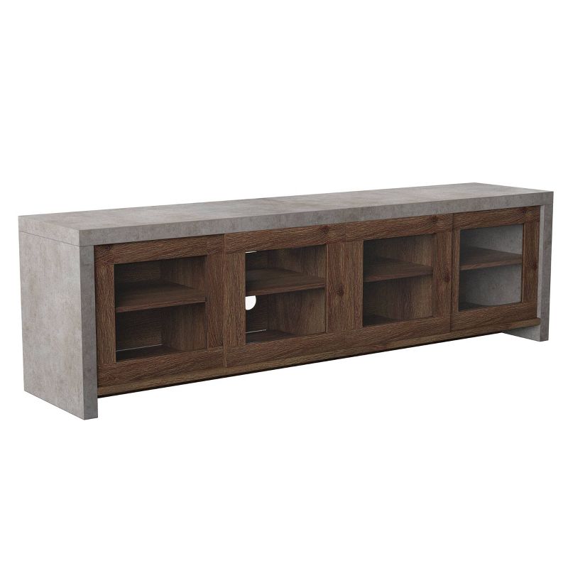 Briggin Industrial TV Stand for TVs up to 70&#34; Walnut/Cement - HOMES: Inside + Out, 4 of 8