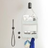 Cameo 2-Tier Hanging Bathroom Shower Caddy, Adjustable Mounting Arms, Loofah & Razor Hooks, Suction Cups, Polypropylene, Rust-Resistant - 2 of 3