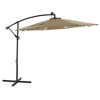 Sonkuki 10 Ft Patio Offset LED Umbrella Outdoor Hanging Umbrellas w/Solar Lights - 2 of 4