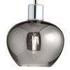 Pacific Coast Lighting 24" High Downbridge Small Mid Century Modern Table Lamp Offset Arm Silver Chrome Finish Metal Smoke Glass Shade Living Room - 3 of 4