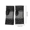 Unique Bargains Women's Heart Thin Sunblock Fingerless Gloves Black 1 Pair - 3 of 4
