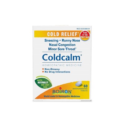 Boiron Coldcalm Cold Relief Homeopathic Dissolve Tablets - 60ct