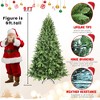 COWLOWN Slim Christmas Tree, Space-Saving Hinged Artificial Tree for Apartments & Small Spaces, Easy Setup with Metal Stand - 4 of 4