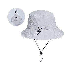 Anna-Kaci Water-Resistant Packable Bucket Hat with Adjustable Chin Strap Quick-Dry Fabric for Beach Hiking Camping and Outdoor Travel - 1 of 4