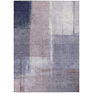 Lavender And Ivory Abstract Washable Indoor Outdoor Area Rug - 1 of 4