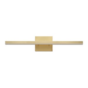 24" Jensen LED Integrated Brass Vanity Light with Frosted Diffuser: Wall Sconce, ETL Listed - Globe Electric - 1 of 4