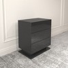 NicBex Modern LED Nightstand with 3 Drawers Minimalist Bedside Table End Table for Living Room, Bedroom - 4 of 4