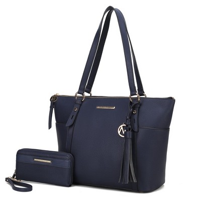 MKF Collection Gloria Vegan Leather Women’s Tote Bag with Wallet Set by Mia K