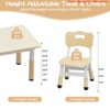 Height Adjustable Kids Table and Chair - Anti-Slip Kids Desk and Chair Set of 6 for Children Ages 2-8 - 2 of 4