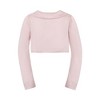 Hope & Henry Baby Girls'  Cropped Special Detail Sweater Cardigan, Infant - 3 of 4